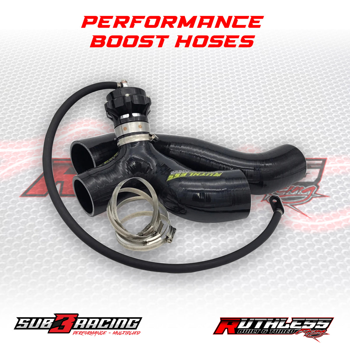 Seadoo Intercooler Boost Hose Tubing Kit With Blow Off Valve SUB3RACING